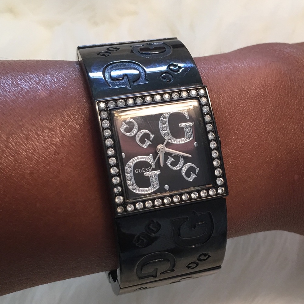 Black Guess watch.